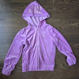 Juicy Couture Kids Purple Hoodie Velvet Sz.XS - 6. (D10)